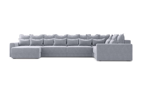 Диван п-образный тик-так Омега серый